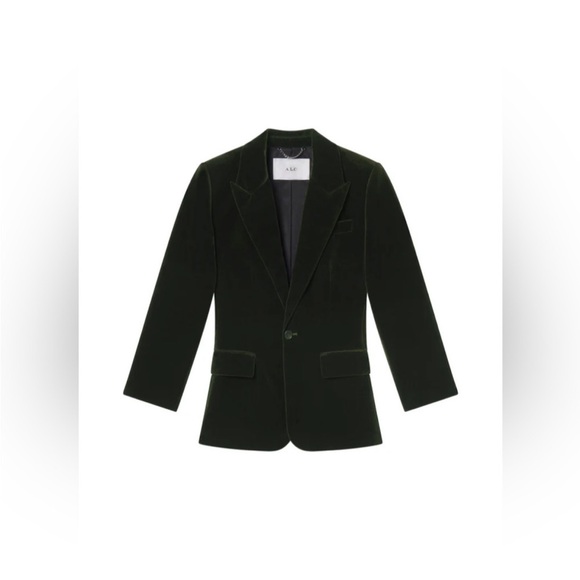 A.L.C $695 Ben Velvet Tailored Jacket Olive NWT - Picture 2 of 6